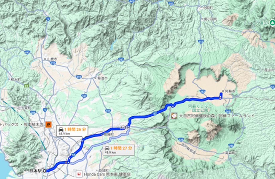 熊本市～阿蘇市