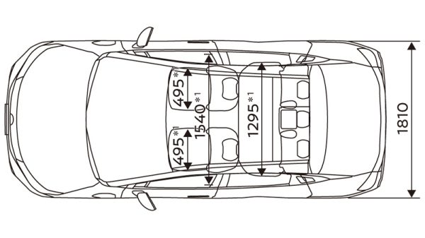 新型リーフ（ZE2）車体寸法　トップビュー