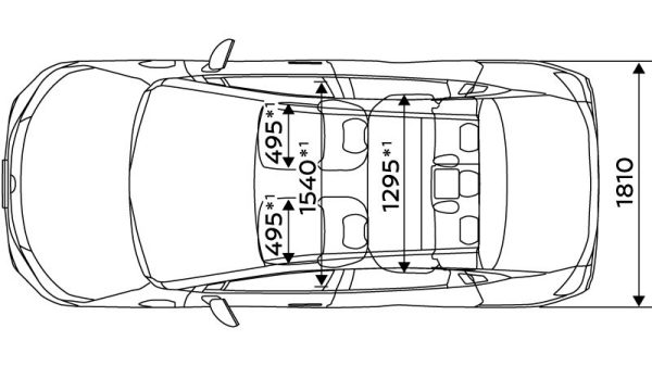 新型リーフ車体寸法 トップビュー