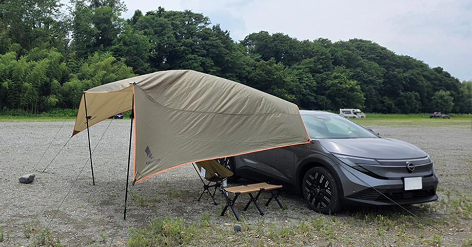 【体験レポート】新型日産リーフ（ZE2）でV2Lを試す！　キャンプ場で家電を使ってみた