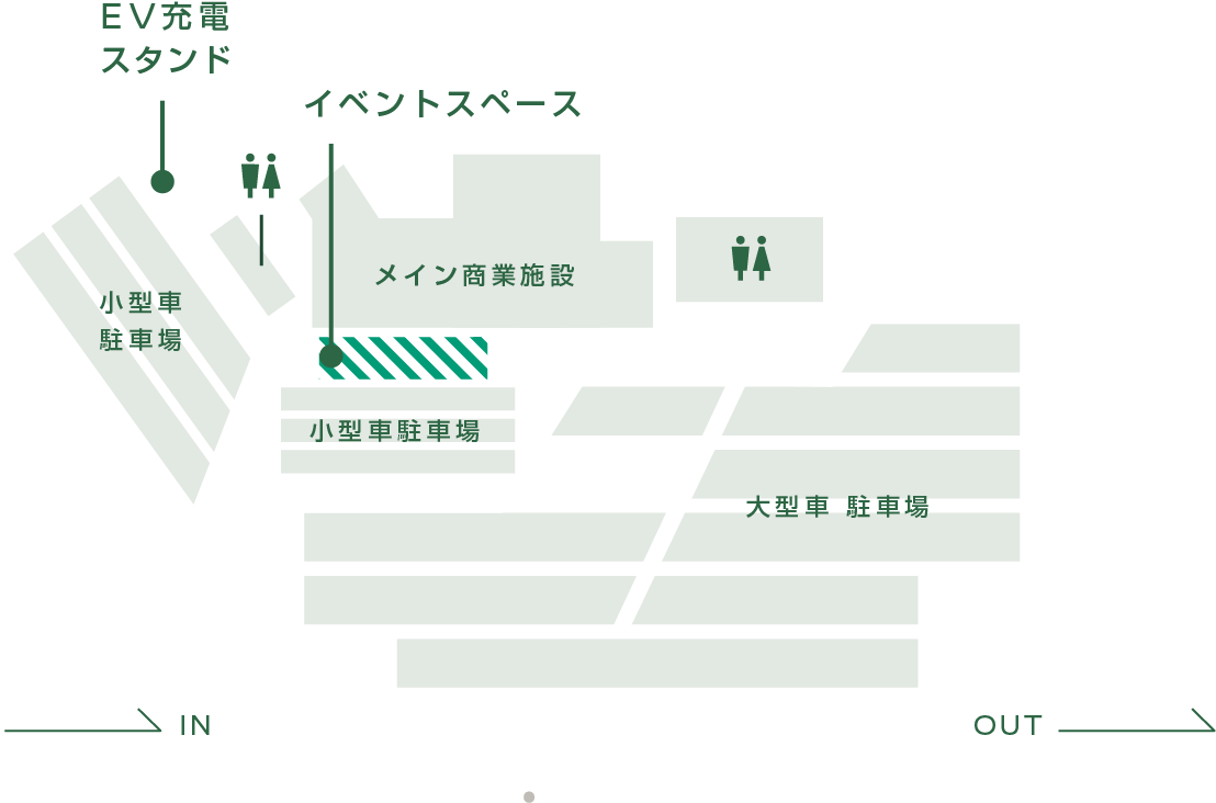 ラウンジ詳細場所 海老名SA下り EV充電ステーション付近